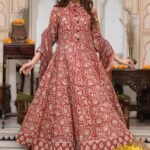 bagru Print Anarkali Dress